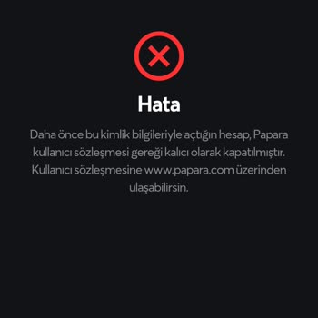 Papara Hesabına Erişim Yapamıyorum