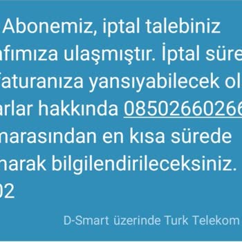 D-Smart Üyelik İptali Yapmıyor!