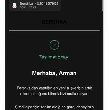 İnditex Inditex Grubunun Kurduğu Bershka Firmasından Şikayetçiyiz.