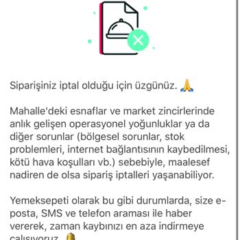 Yemeksepeti Mahalle Bıktık Artık Sizden!