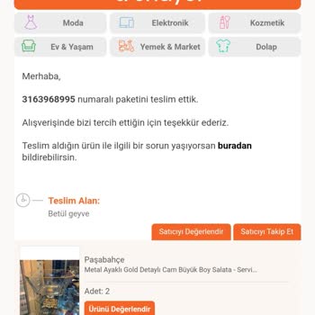 Trendyol Çevrimiçi Alışverişte Ürün Problemleri Ve Müşteri Hizmetleri İletişimi