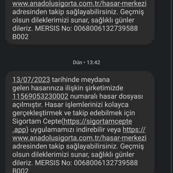 Anadolu Sigorta Boşvermişliği Devam Ediyor