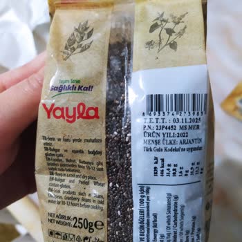 Yayla Bakliyat Yayla Chia Tohumunun İçinden Ağ Çıktı