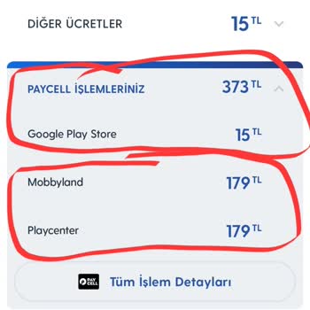 Mobyland Ve Turkcell Paycell İşlemim Harici Hesabımdan Para Çekilmesi