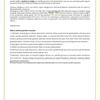 Türk Hava Yolları Bagaj Sorunu Ve Tazminat Şikayeti