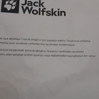 Forum İstanbul Boyner Jack Wolfskin Marka Çözüm Sunmuyor