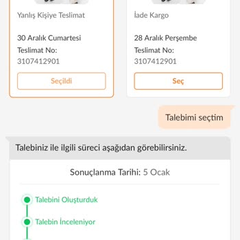 Trendyolmilla İade Ürün Sorunu