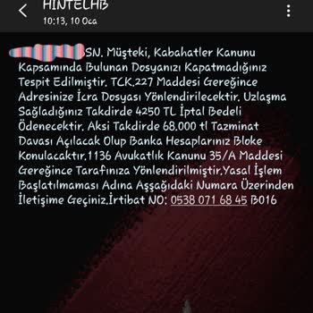 HINTELHB (SMS) Hintelhb Rahatsız Ediyor Sürekli