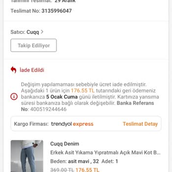Trendyol Müşterisini Mağdur Edip İlgisiz Davrandı!
