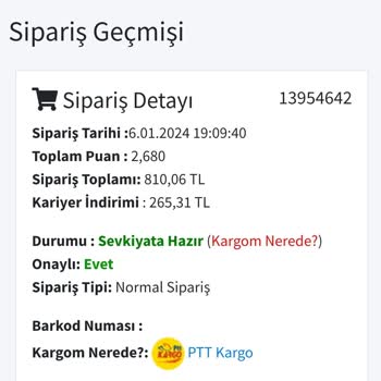 Ersağ Urunu Mu Kargolamıyor