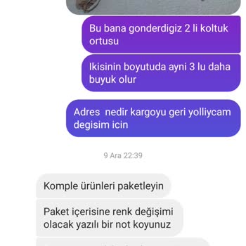Diva Home Tekstil (diva_home_tekstil) Diva Home'dan Koltuk Örtüsü Hüsranı