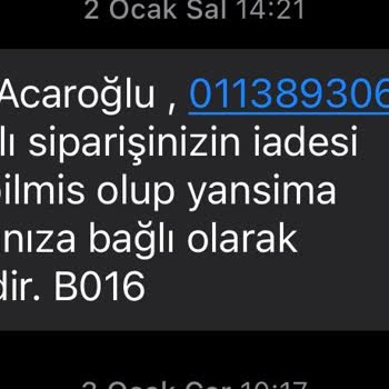 Watsons Kampanyasından Aldığım Sipariş İptal Edildi Ama Parası Gelmedi