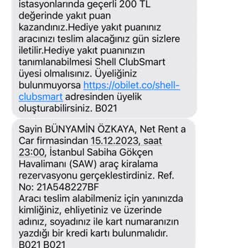 Obilet Kiralık Araçta Bloke Sorunu