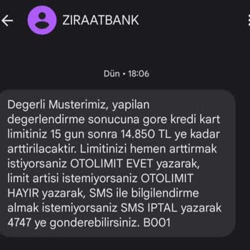 Ziraat Bankası Otolimit Artışı Sorunu