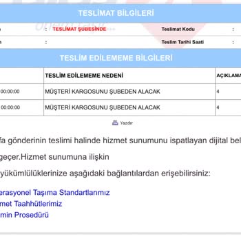 Aras Kargo Şubeden Teslim Aldırma Sorunu