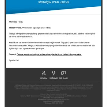 Decathlon Ürün Değişimini Fiyat Arttığı İçin Sipariş İptaline Değiştirdiler!