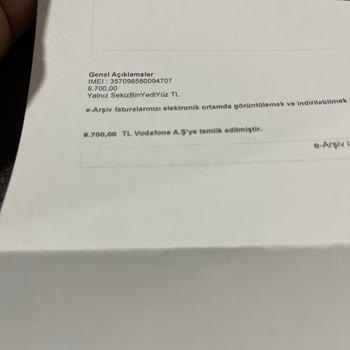 Vodafone Yanımda Bilgileri Yanlış Veriyor