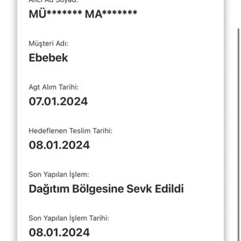 ebebek Ürün Aldık Ürün Ortada Yok