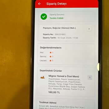 Popeyes Restoran Teslimat Süreçlerindeki Aksamalar