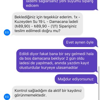 Getir Su Kuzeyden Su Teslim Edilmedi