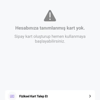 Sipay Sanal Kartım Kayboldu