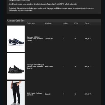 Slazenger İnternet Sitesinden Satın Alınan Ürünün Kargolanmama Sorunu