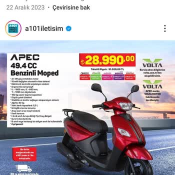 A101 APEC Benzinli Moped