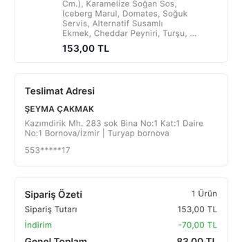 Migros Yemek Uygulaması Fazla Ücret Aldı.