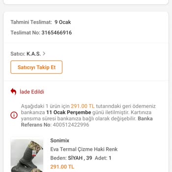Trendyol Express Ürün Kayıp Kendi Kendine İptal Etti