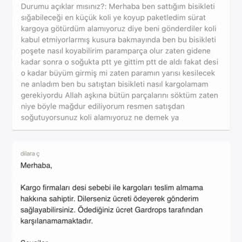 Gardrops Kargo Ücreti Kesintisi