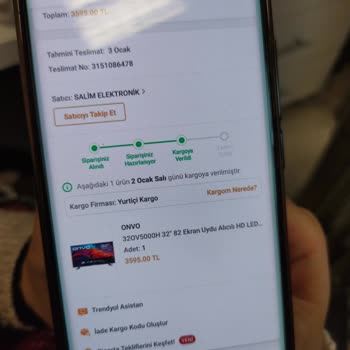 Trendyol TV Kargo Gelmedi