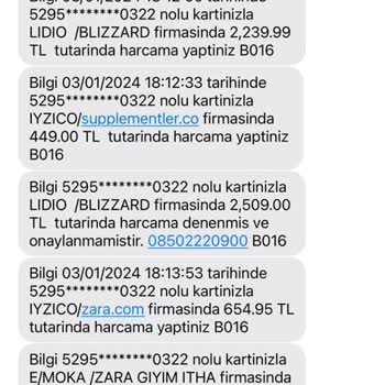 DeFacto QNB Finansbank Kredi Kartından Bilgim Olmadan Para Çekilmesi