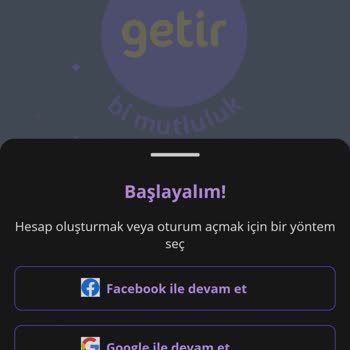 Getir Uygulamasında Giriş Sorunu
