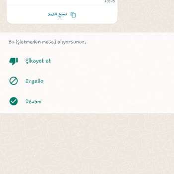 WhatsApp'a Gelen Mesaj
