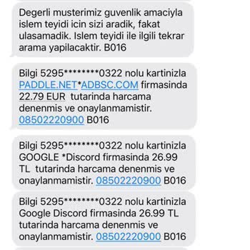 Moka QNB Finansbank Kredi Kartımdan Bilgim Dışında Harcama Yapılması