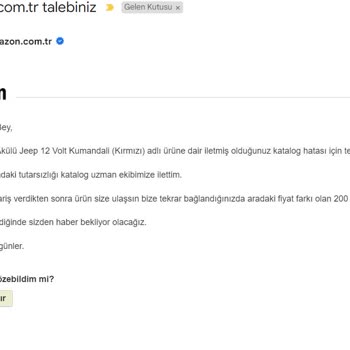 Amazon İade İşlemi Yapmadı
