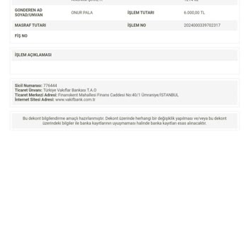 Paramın Acil Geri İade Edilmesini İstiyorum