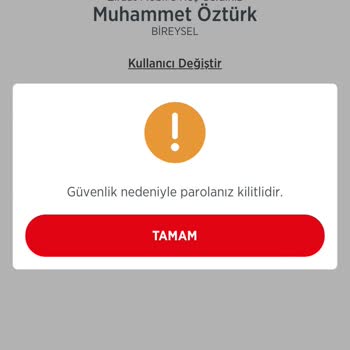 Ziraat Bankası Güvenlik Nedeniyle Parolanız Kilitlidir