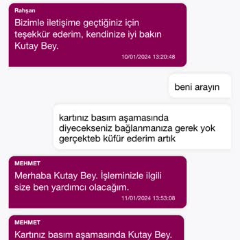 QNB Finansbank Kredi Kartımı Göndermiyor