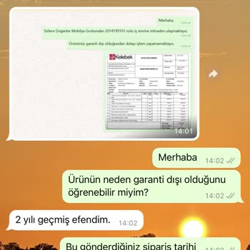 Kelebek Mobilya Garanti Süresinin Yanlış Söylenmesi