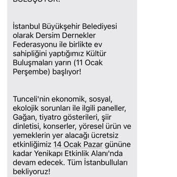 İBB'nin Onayım Dışındaki Mesajları