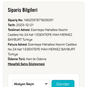 A101 Online Sitesinin Sorumsuzluğu