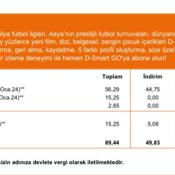 DSmart Ek Paket Tanımlayıp Ücret Alıyor