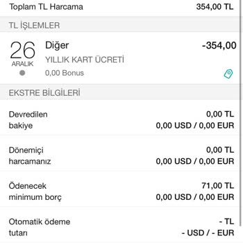 Garanti Bankası Kredi Kartı Aidatı
