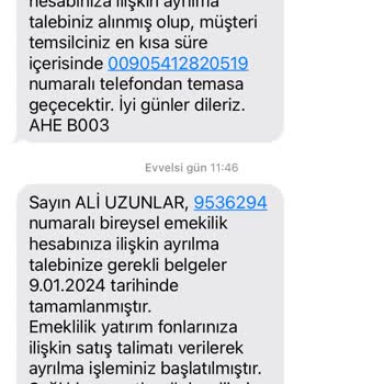 Anadolu Hayat Emeklilik Bilgi Verilmemesinden Ötürü Şikayet