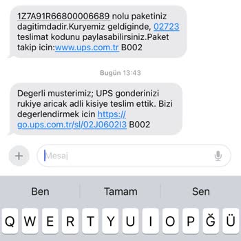 UPS Türkiye Kargom Nerede Kime Verdiniz