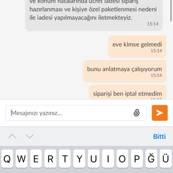 Trendyol Siparişi Teslim Edilmedi