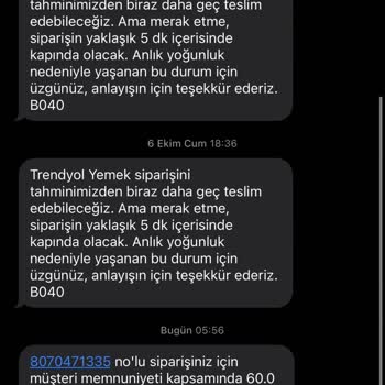 Trendyol Yemek Para İademi Vermiyor