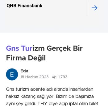 Gns Tur Para İademi İstiyorum