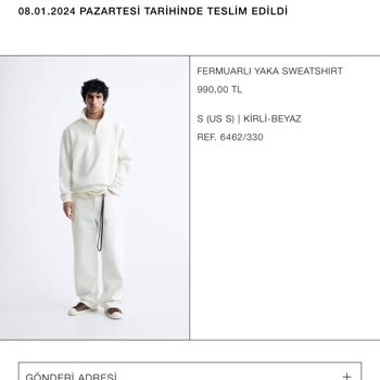 Zara Ürün Yanlış Gönderilmesi